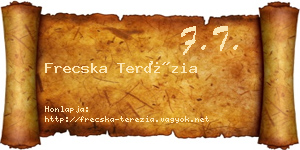 Frecska Terézia névjegykártya